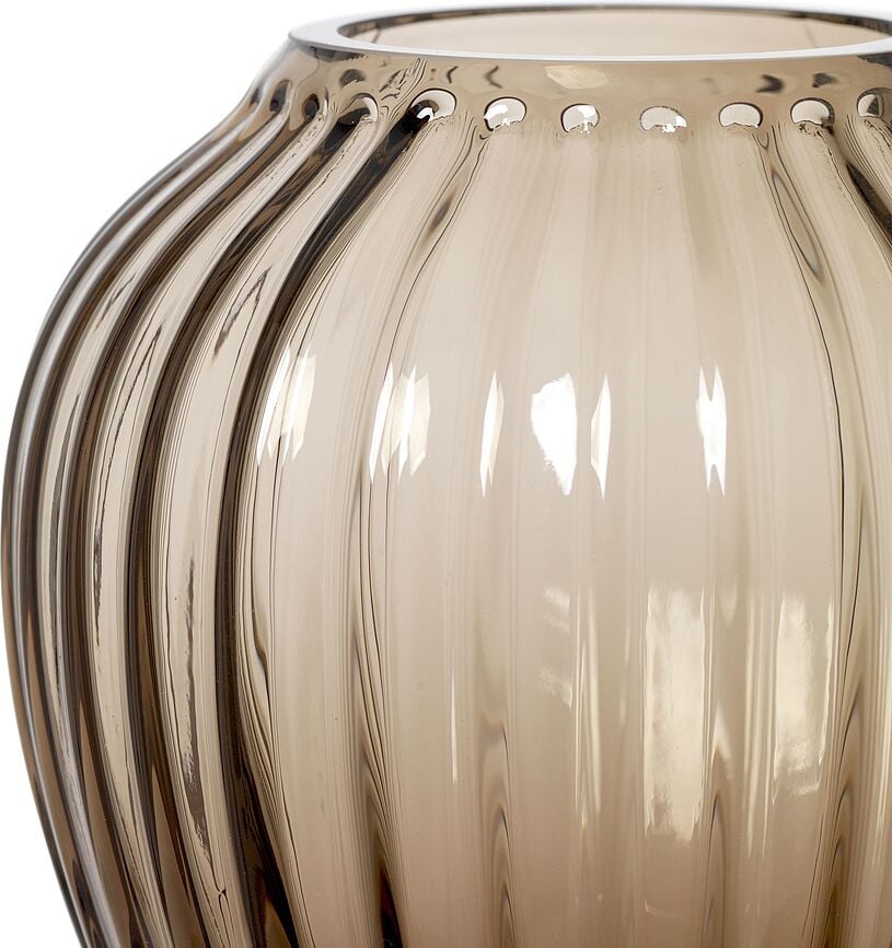 Jarrón de cristal Hammershøi, 14 cm, nogal