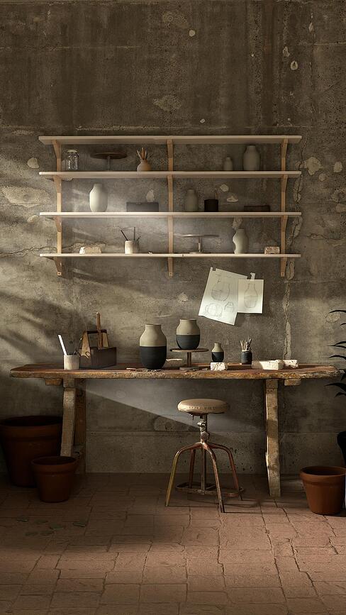 Jarrón Omaggio Circulare, 31 cm, antracita