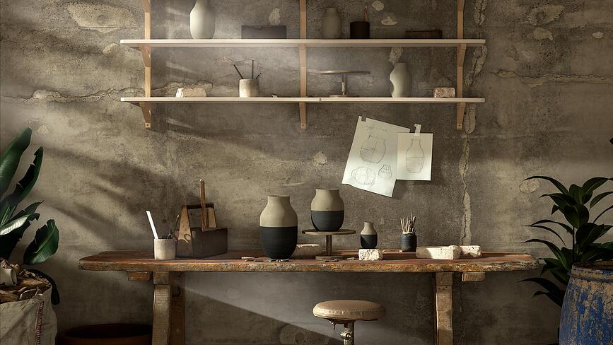 Jarrón Omaggio Circulare, 31 cm, antracita