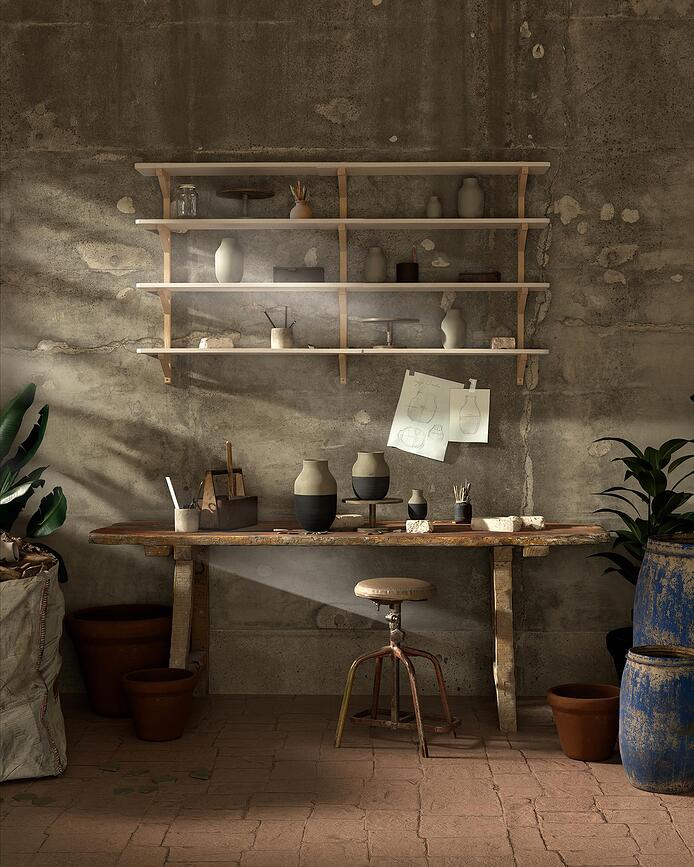 Jarrón Omaggio Circulare, 31 cm, antracita