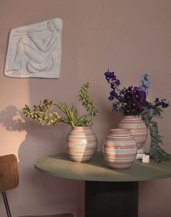 Jarrón Omaggio Nuovo, 20,5 cm, rosa empolvado