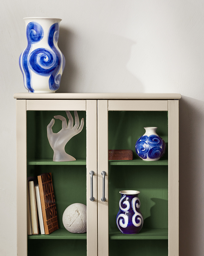 Jarrón Tulle 13 cm, azul