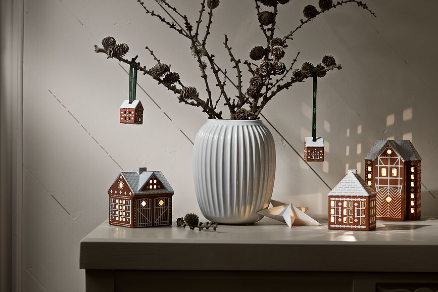 Kähler Christmas Bombki, hiške iz medenjakov, 2 kosa