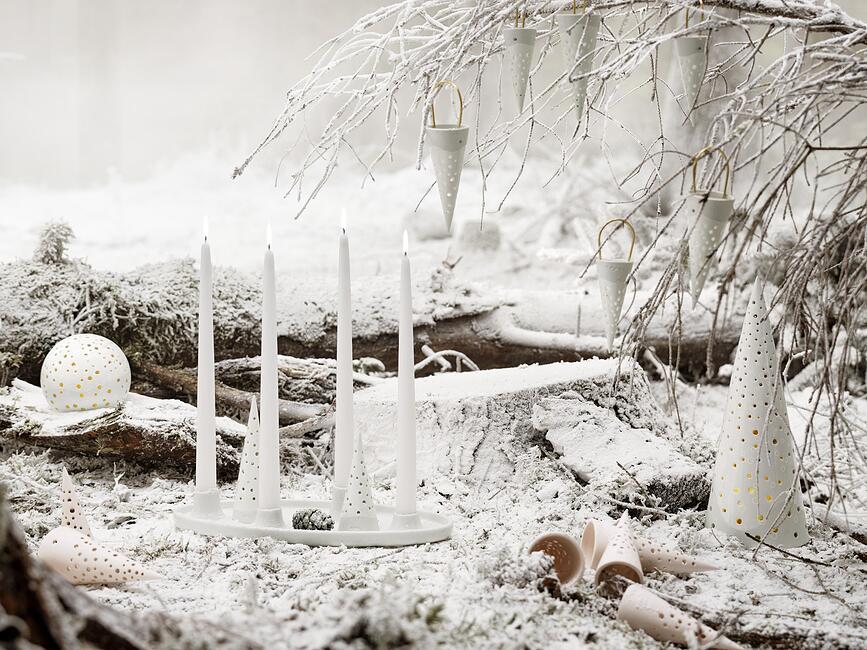 Nobili Décoration de Noël, 15,5 cm, blanche