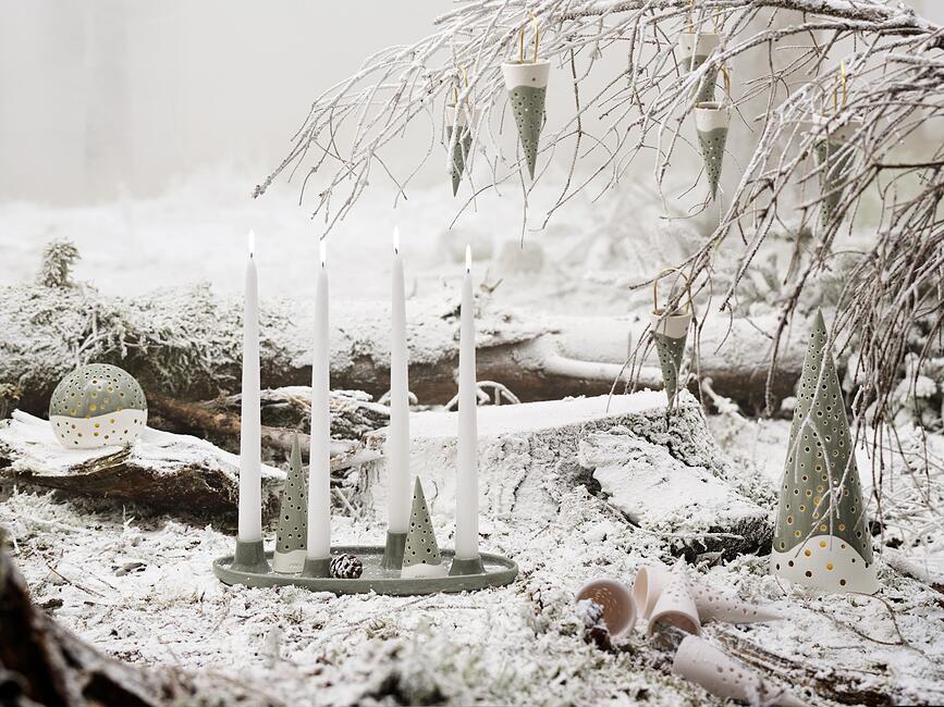 Nobili Décoration de Noël, 18 cm, blanche