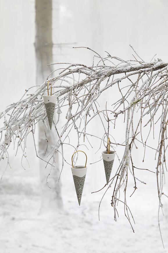 Nobili Décoration de Noël, 18 cm, blanche