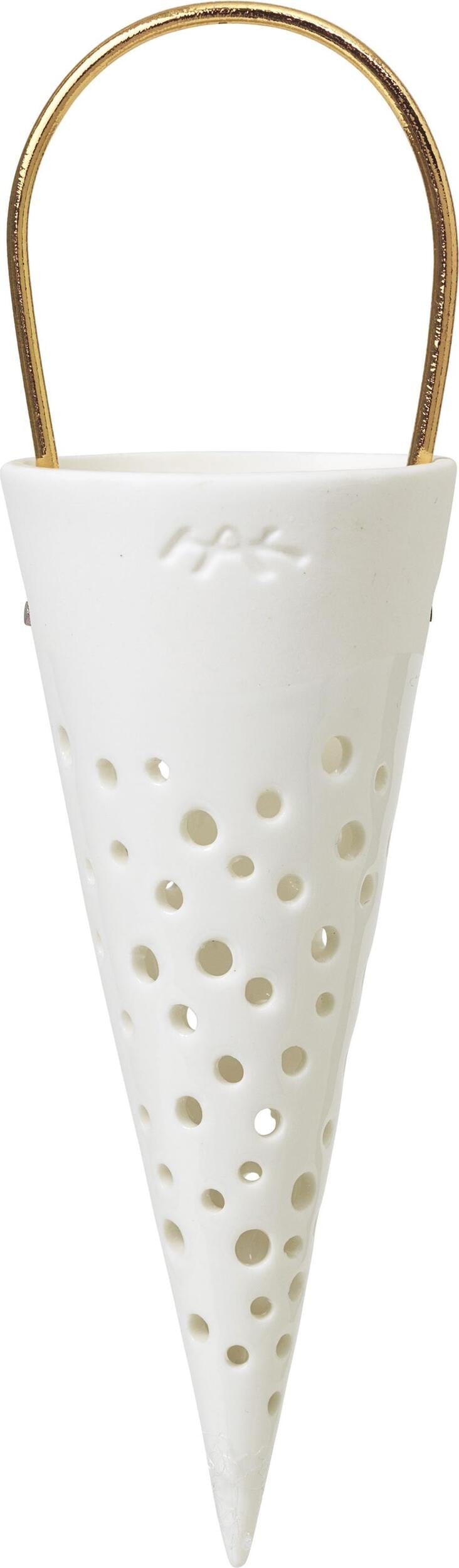 Nobili Weihnachtsdekoration 18 cm weiß