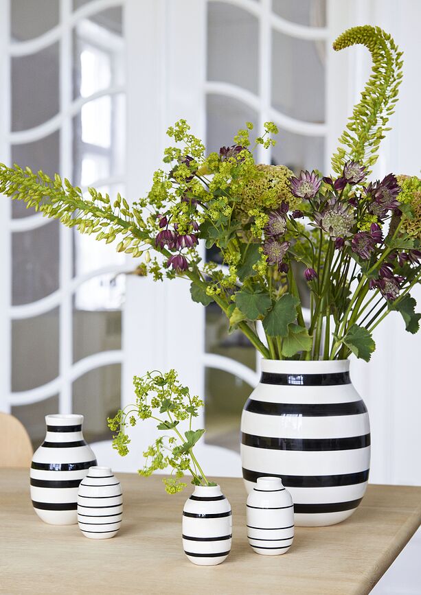 Omaggio Βάζα μικρά, μαύρα, 3 τμχ