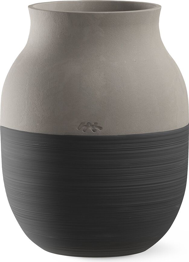 Omaggio Circulare Vase 20 cm anthrazitfarbig