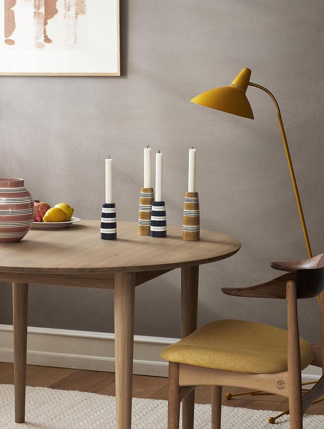 Omaggio Nuovo Bougeoir pour bougie classique, 16 cm, ocre