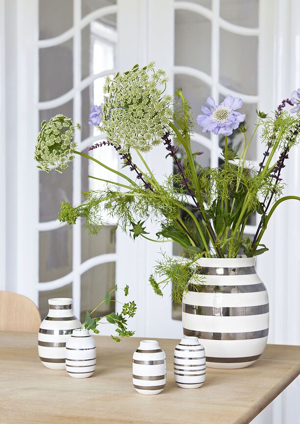 Omaggio Vases petits, noirs, Lot de 3