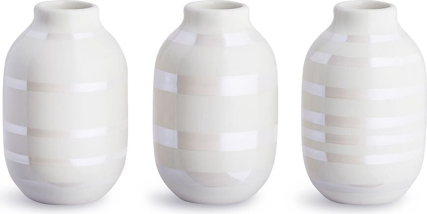 Omaggio Vases petits, nacrés, Lot de 3