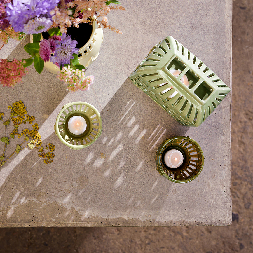 Orangery Vase 18 cm, ambre