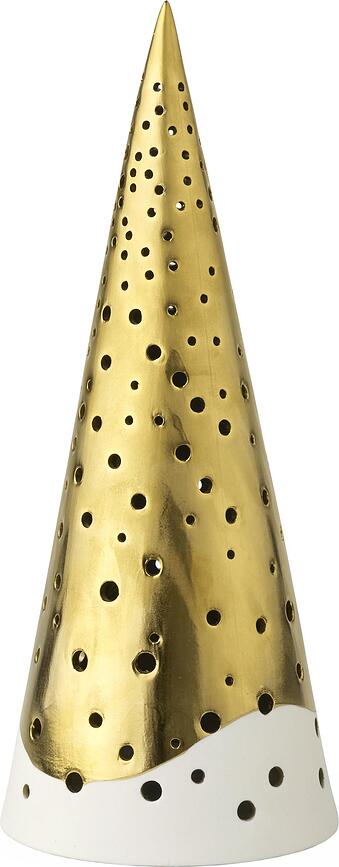 Portavelas para vela de té Nobili, 25,5 cm, dorado