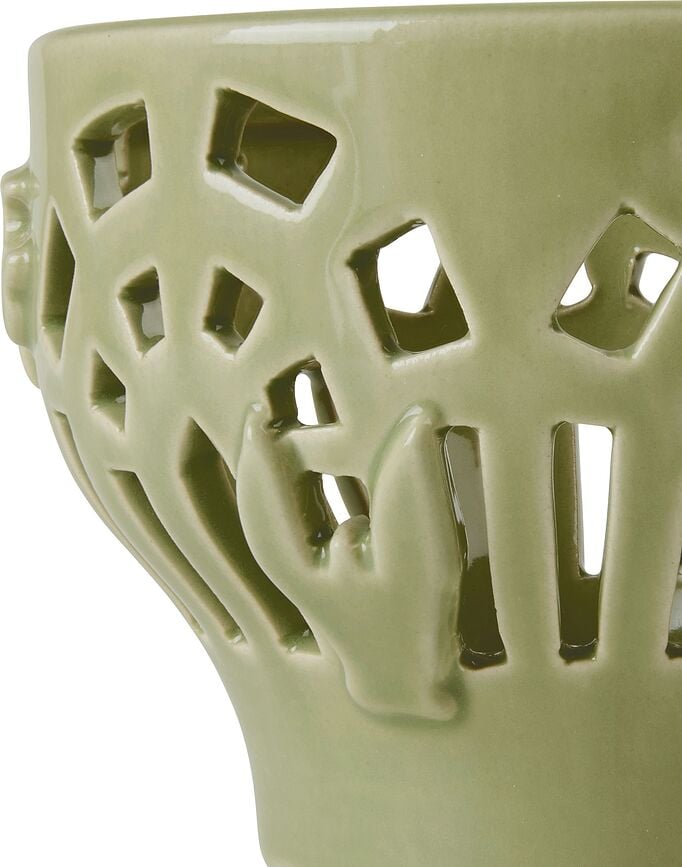 Portavelas para vela de té Orangery Spring Leaf, 9,5 cm