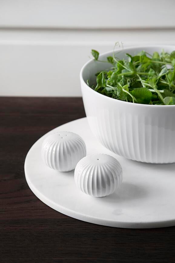 Salero y Pimentero Hammershøi, blancos, Set de 2 piezas