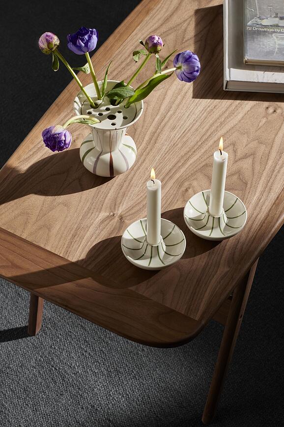 Signature Bougeoir pour bougie classique, vert