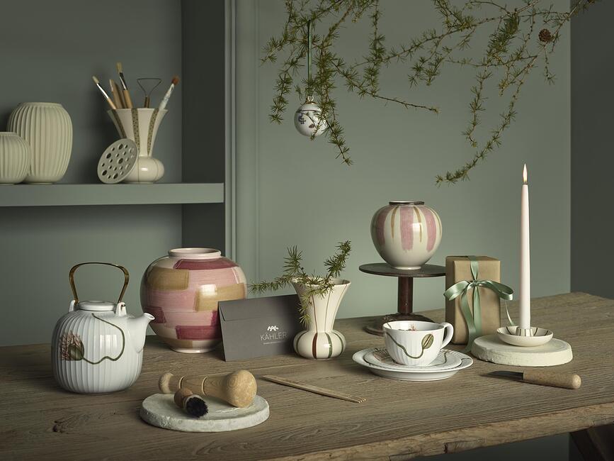 Signature Bougeoir pour bougie classique, vert