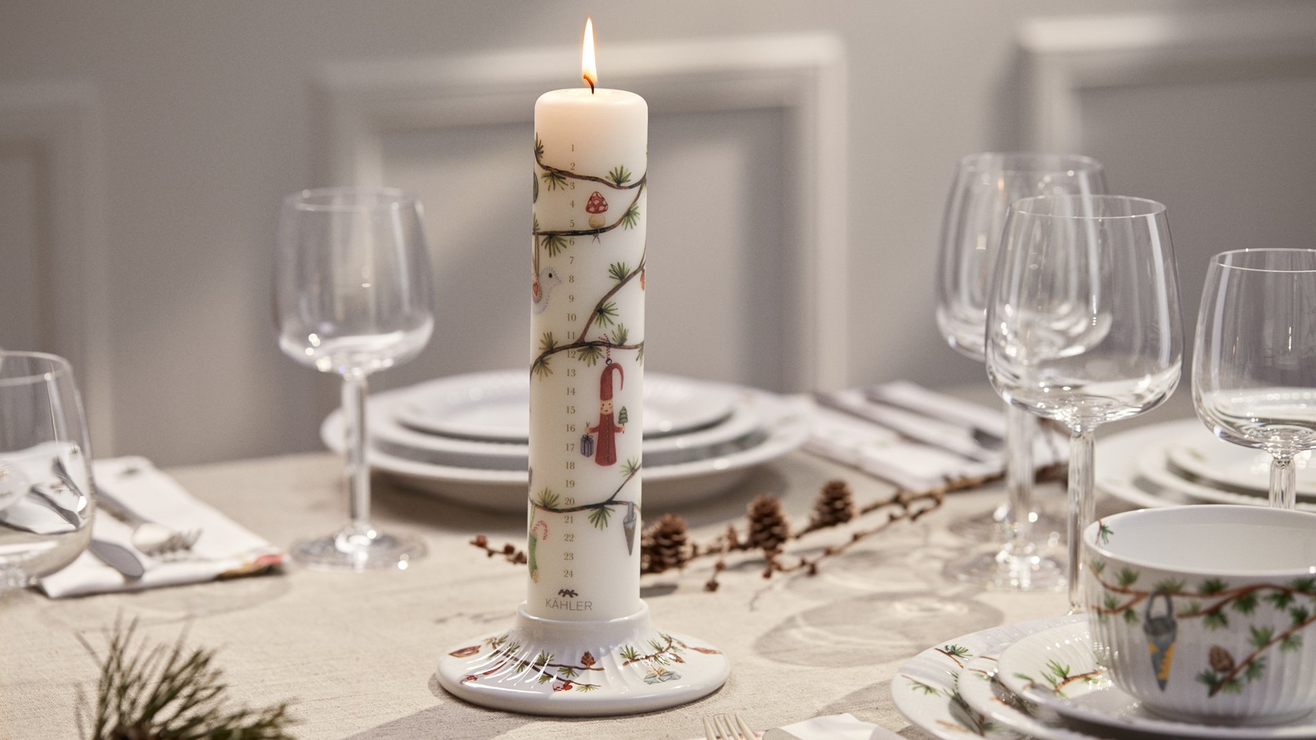 Świecznik na świecę adwentową Hammershøi Christmas 13 cm