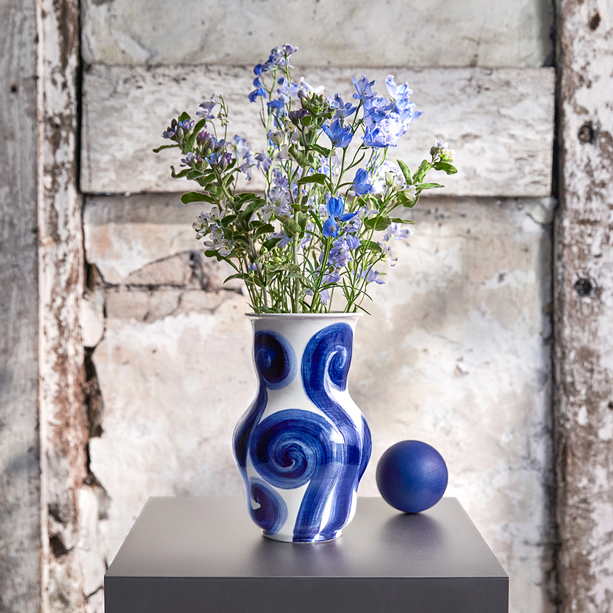 Tulle Vase 13 cm, bleu