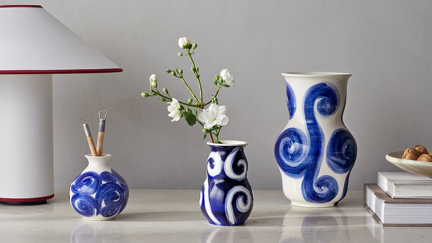 Tulle Vase 13 cm, bleu