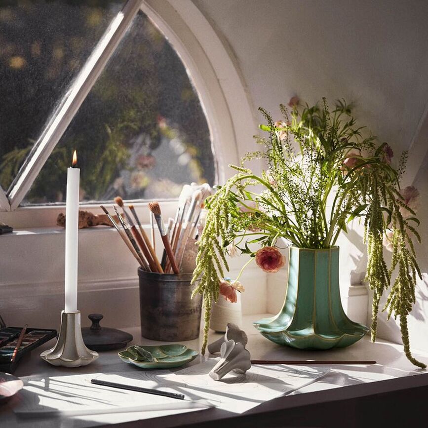 Vase Kantarel 20,5 cm, vert