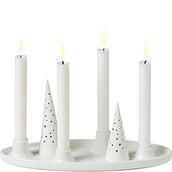 Žvakidė Nobili baltos spalvos 13 x 33 cm