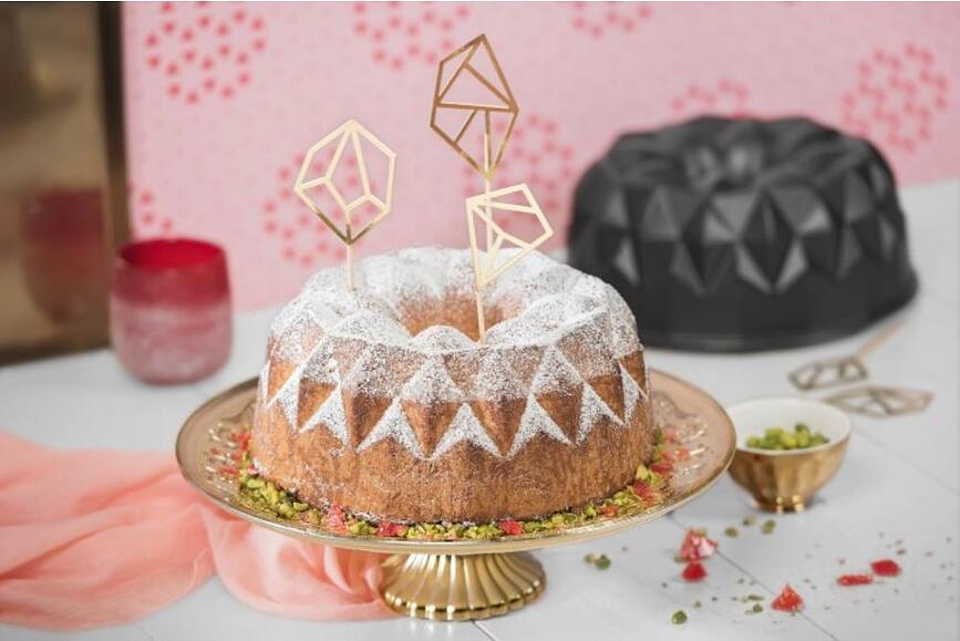 Molde para Bundt Cake Creativ, con diseño floral