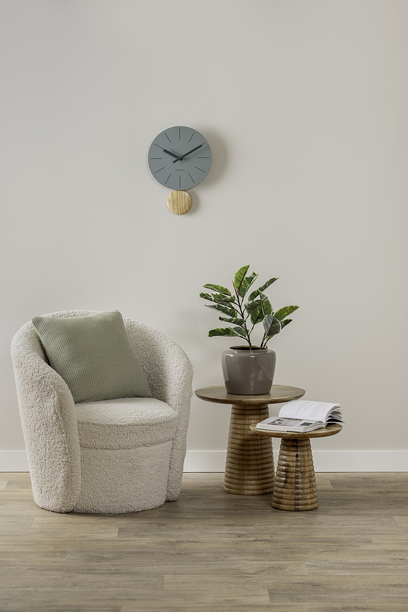 Arlo Horloge murale à pendule, gris foncé