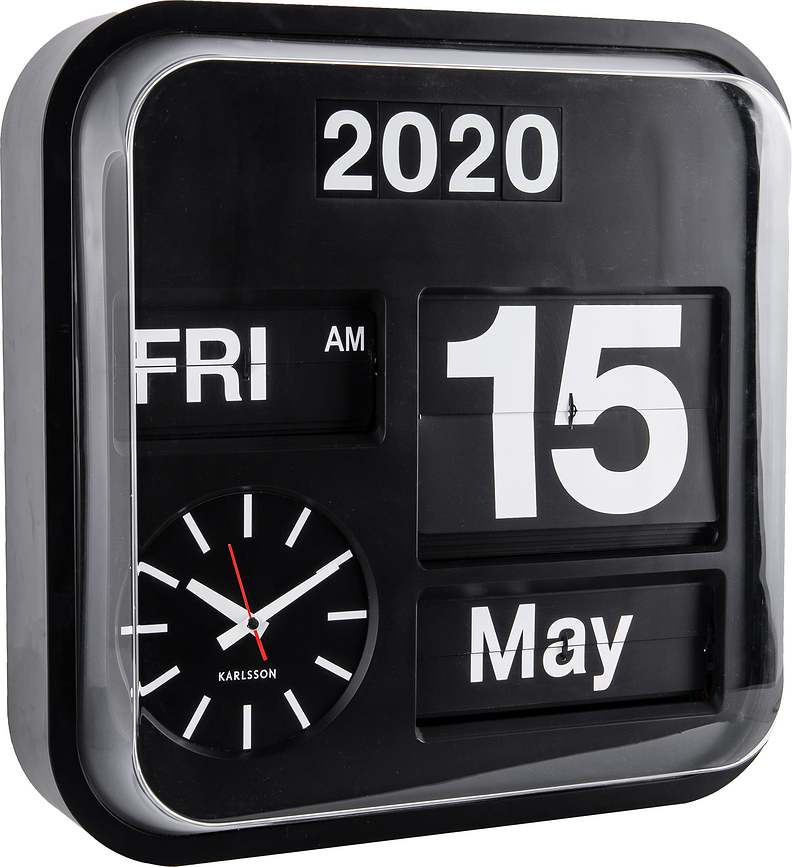 Big Flip Wall clock black