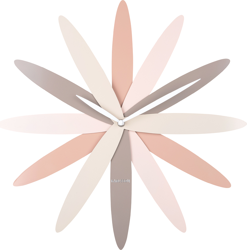 Bloom Horloge murale, nuances de rose