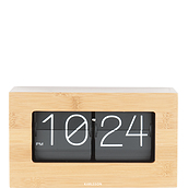 Boxed Flip Clock 21 cm bamboo