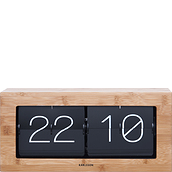 Boxed Flip Clock 37 cm bamboo