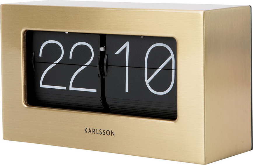 Boxed Flip Horloge Flip 20,5 cm, dorée