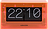 Boxed Flip Klocka, orange, akryl