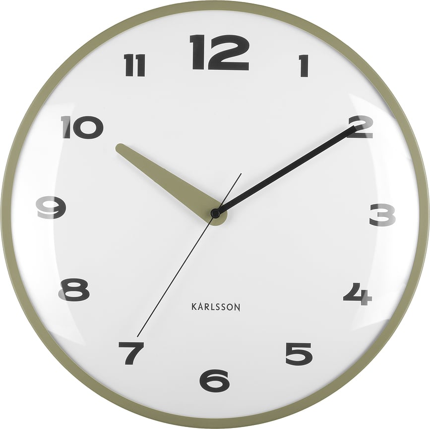 Brisk Dome Ρολόι Τοίχου, πράσινο