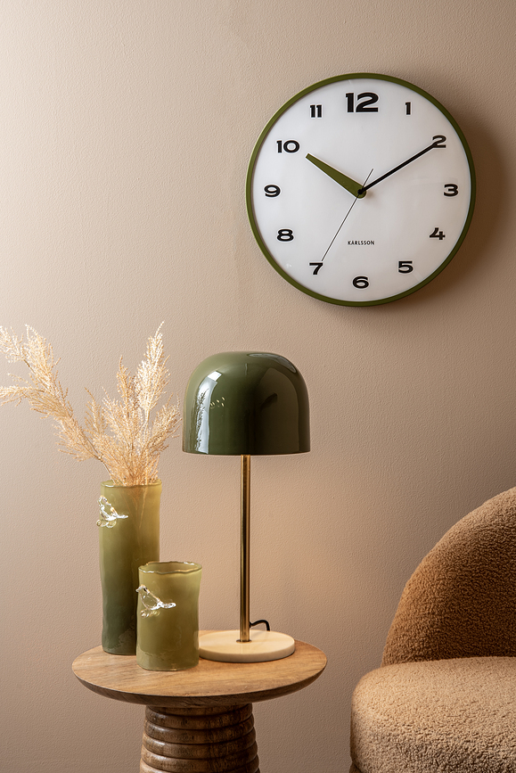 Brisk Dome Ρολόι Τοίχου, κίτρινο