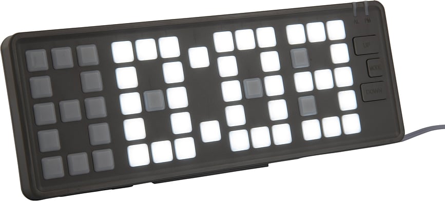 Budík Keyboard LED čierny