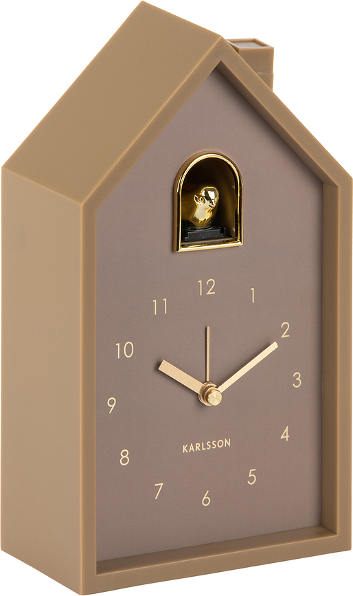 Budík Modern Cuckoo Oro, svetlohnedý