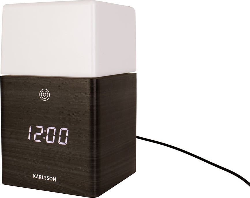 Frosted Budilka LED, temen les