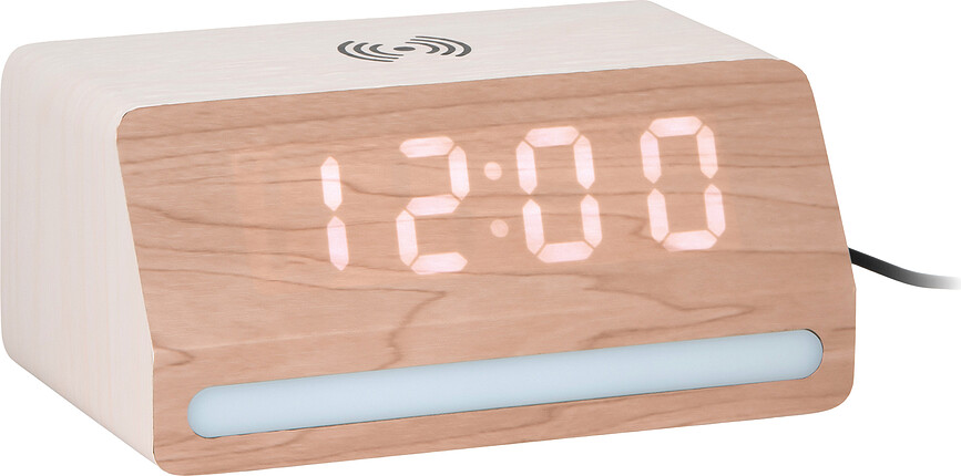 Budilka Retro LED, z indukcijskim polnilnikom