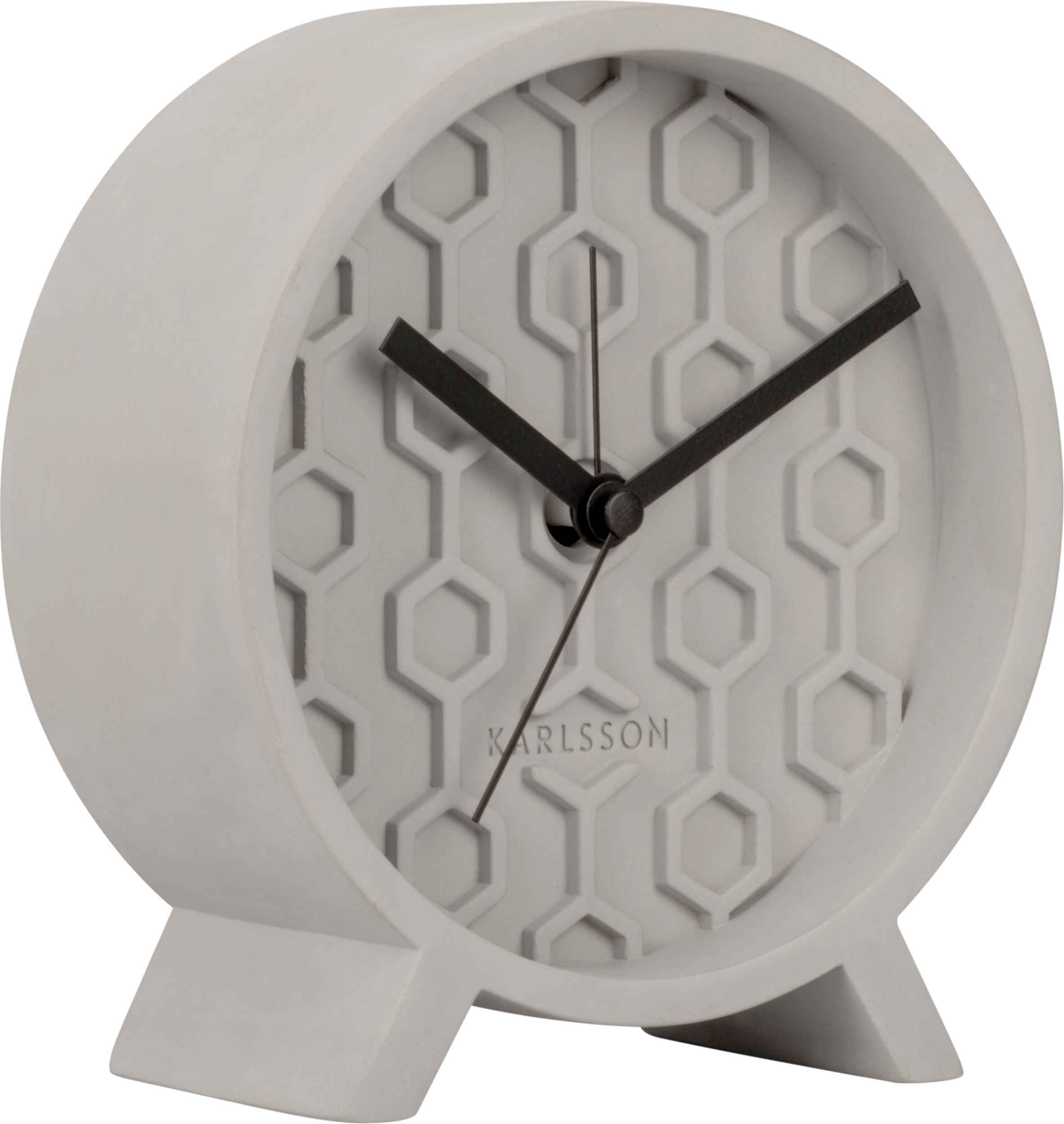 Budzik Honeycomb szary