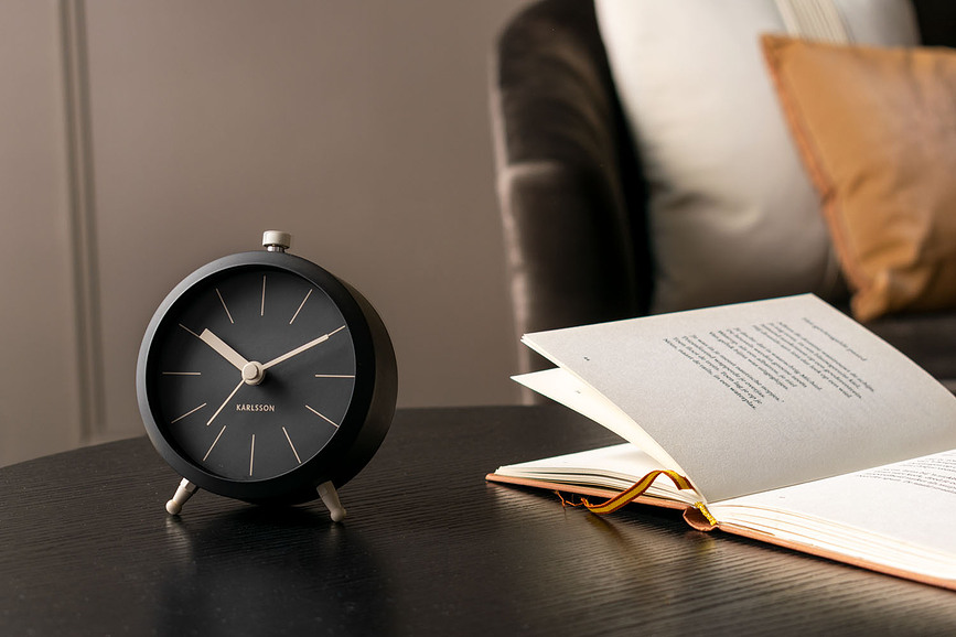 Button Ξυπνητήρι, μαύρο ματ