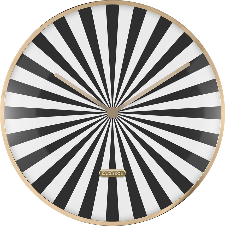 Candy Swirl Horloge murale, noir et blanc