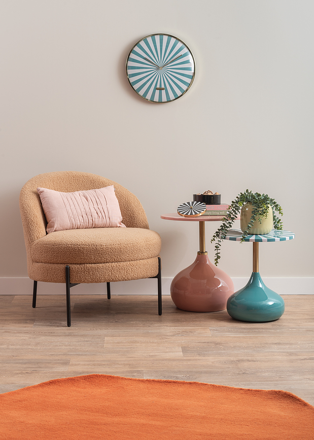 Candy Swirl Horloge Murale, marron et blanche