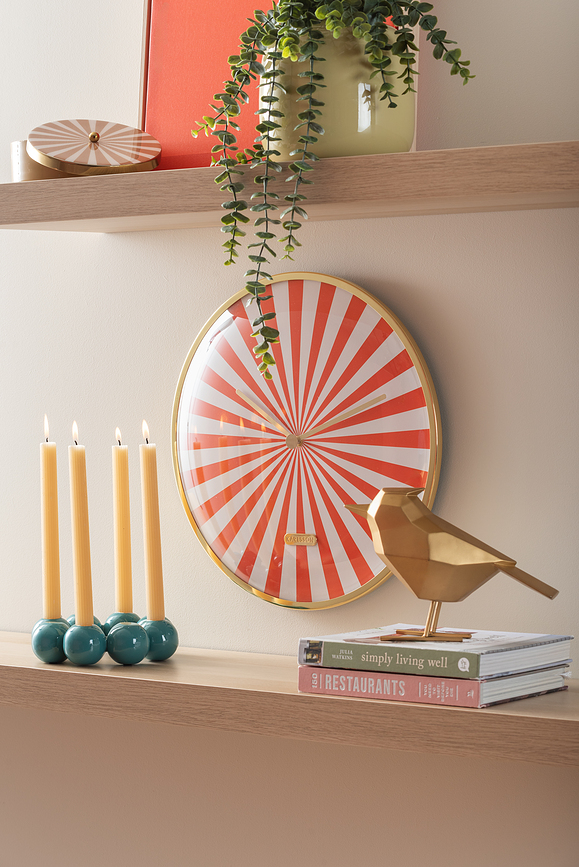 Candy Swirl Horloge Murale, marron et blanche