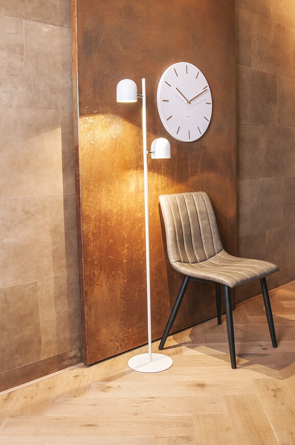 Charm Horloge murale, blanche