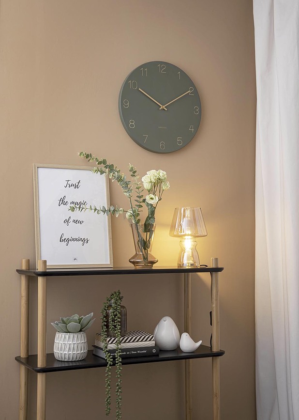 Charm Numbers Horloge murale, 40 cm, blanche