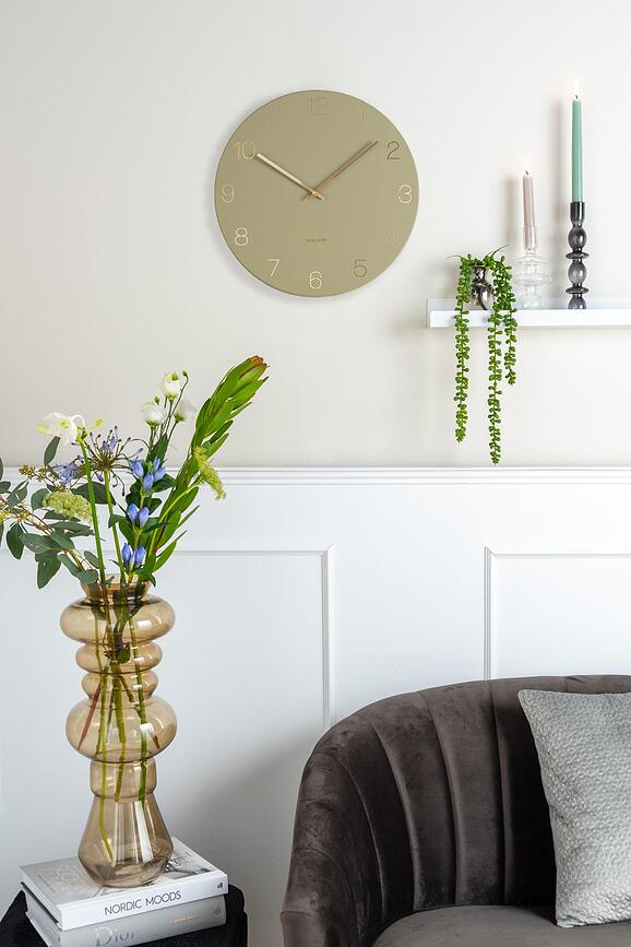 Charm Numbers Horloge murale, 40 cm, blanche