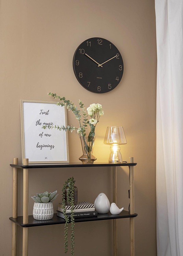 Charm Numbers Horloge murale, 40 cm, blanche